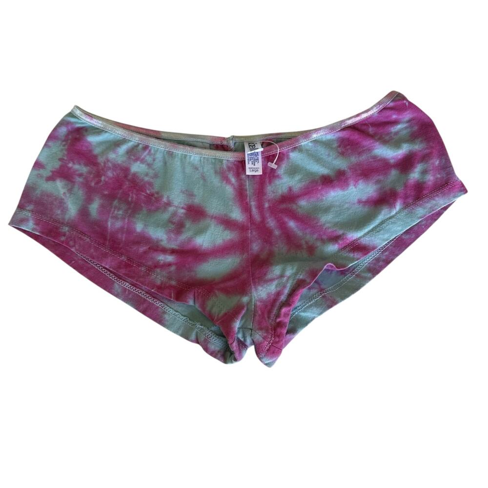 Womens Panties Size Juniors Large Handmade Tie Dye Underwear Pink Blue Brand New